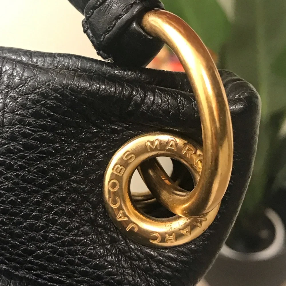 Marc Jacob Tote Hobo Black Leather Women's Bag - Picture 7 of 16